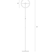 Brightech Halo Split - Modern LED Torchiere Floor Lamp, for Offices - Bright Standing Pole Light - Tall, Dimmable Uplight for Reading in Your Bedroom or Living Room