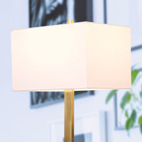 Brightech Stella - Bright Brass Lamp for Office, Bedrooms, and Living Rooms - Standing Mid Century Modern Light- Gold, Antique Brass - Indoor Pole Lamp