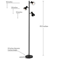 Brightech Ethan - LED Tree Floor Lamp for Mid Century, Modern, Contemporary and Industrial Decor - 3 Light Standing Pole Lamp- Tall Light for Living Room, Bedroom, and Office