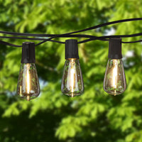 Brightech Ambience Pro Teardrop String Lights - Weatherproof LED Outdoor String Lights - Hanging Dimmable 1W LED Bulbs with Unique Teardrop Bulbs - 26 Ft Commercial Grade Patio Backyard Gazebo
