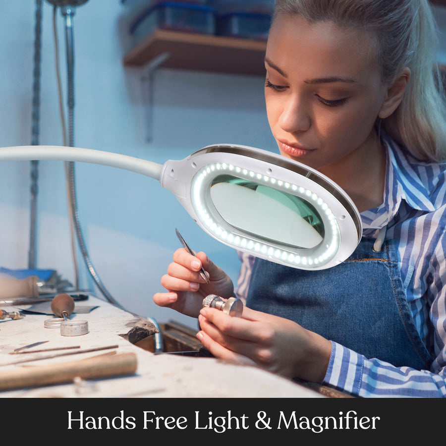 Brightech LightView Pro 3 in 1 Magnifying Lamp - Bright LED Light with –  Lumez Lights