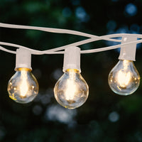 Brightech Ambience Pro - Globe, Waterproof LED Outdoor String Lights - 26 Ft Patio Lights with 1W Edison Bulbs Create Cafe Ambience On Your Balcony