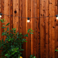 Brightech Ambience Pro - Waterproof Solar LED Outdoor String Lights – 1W Retro Edison Globe Bulbs - 27 Ft Bistro Lights Create Cafe Ambience in Your Yard, Pergola