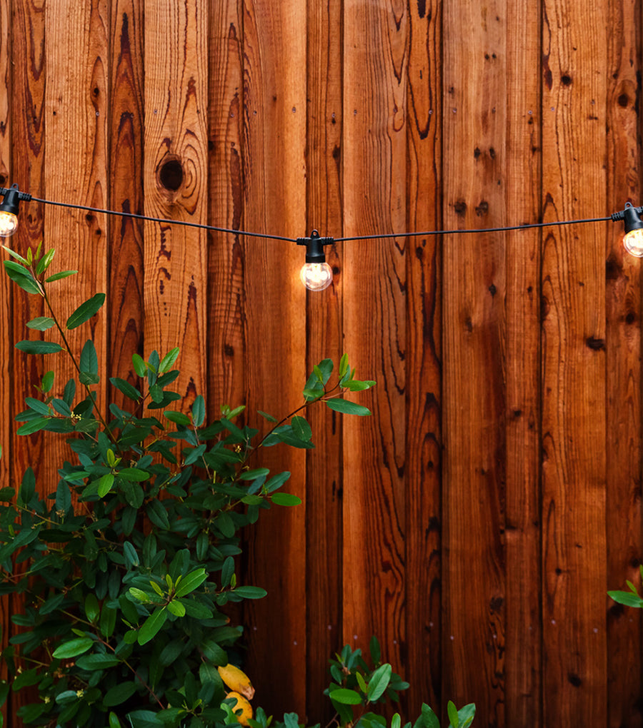 Brightech Ambience Pro - Waterproof Solar LED Outdoor String Lights – 1W Retro Edison Globe Bulbs - 27 Ft Bistro Lights Create Cafe Ambience in Your Yard, Pergola