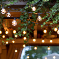 Brightech Ambience Pro - Globe Solar LED Outdoor String Lights – Waterproof, 1W Retro Edison Filament Bulbs - 27 Ft Patio Lights Create Bistro Ambience in Your Yard, Pergola