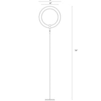 Brightech Eclipse Modern LED Torchiere Floor Lamp - Very High Brightness, Indoor Lamp - Living Room Standing Light - Alternative to Halogen - Built in Touch Dimmer