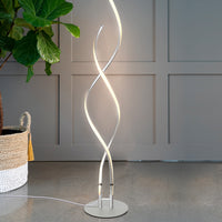 Brightech Embrace - Modern LED Spiral, 2 in 1 Lamp for Living Rooms - Contemporary Bright Lighting, Standing 40" Tall End Table Lamp Adjustable to 66" Floor Lamp - Dimmer Built in