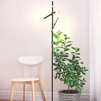 Brightech Emerson - Modern LED, Tree Floor Lamp for Living Rooms & Bedrooms - Contemporary Adjustable 3 Light Standing Lamp for Offices - Dimmable Stand Up Pole Light