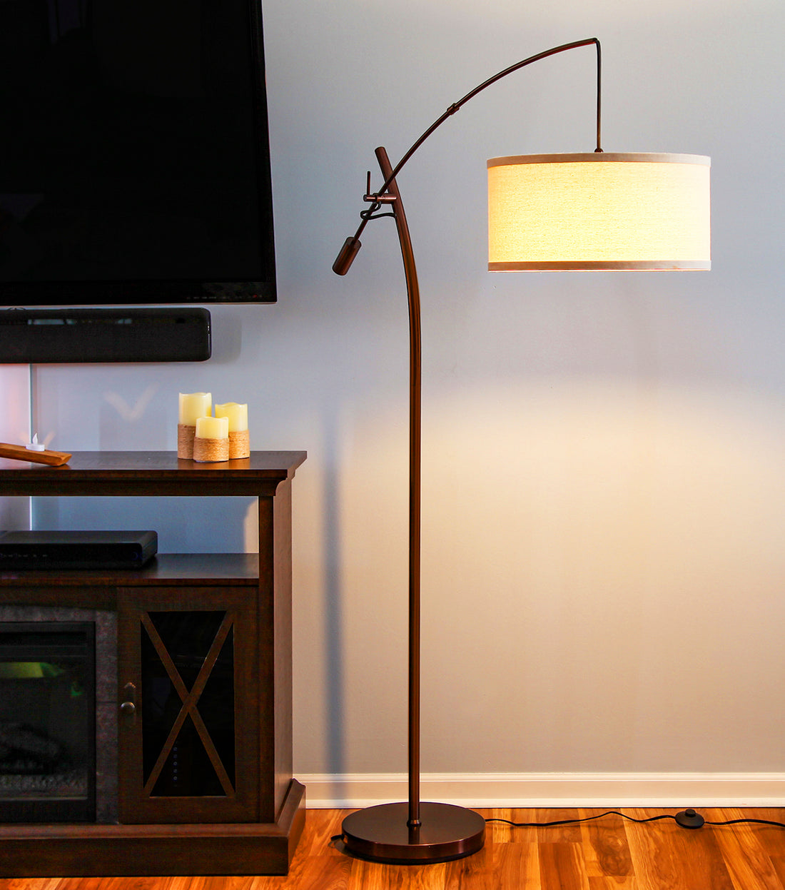 Brightech Grayson Modern Arc Floor Lamp for Living Room Contempora –  Lumez Lights