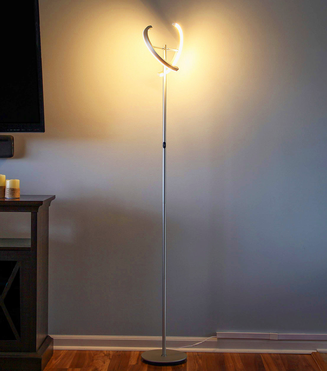 Brightech Halo Split Modern LED Torchiere Floor Lamp, for Offices –  Lumez Lights