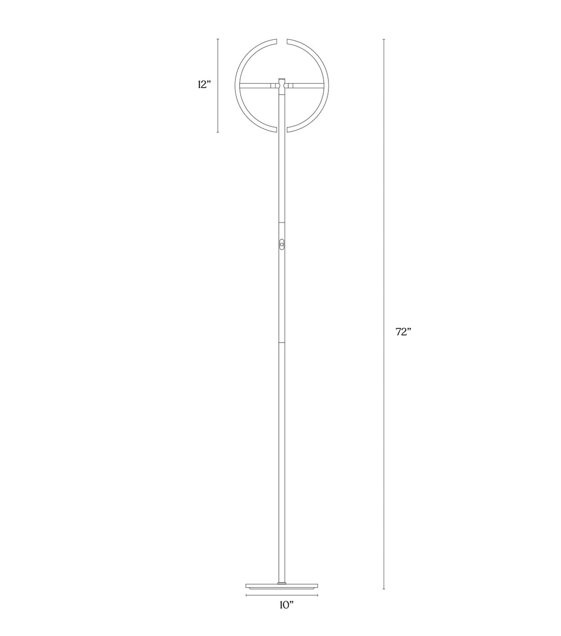 Brightech Halo Split - Modern LED Torchiere Floor Lamp, for Offices - Bright Standing Pole Light - Tall, Dimmable Uplight for Reading in Your Bedroom or Living Room