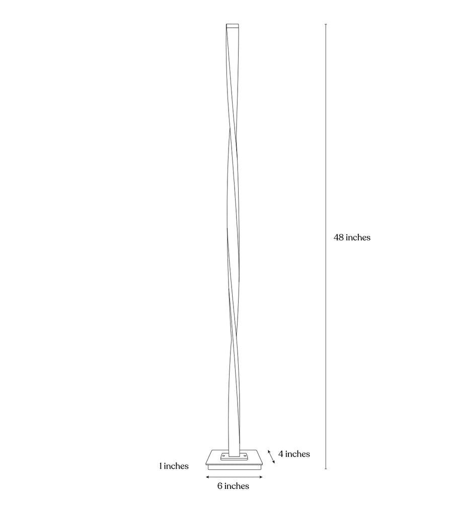 Brightech Helix - Modern LED Floor Lamp for Living Room Bright Lighting - Get Compliments: Unique, 48" Tall Light for Bedrooms, Offices - Dimmable, Contemporary Indoor Pole Lamp