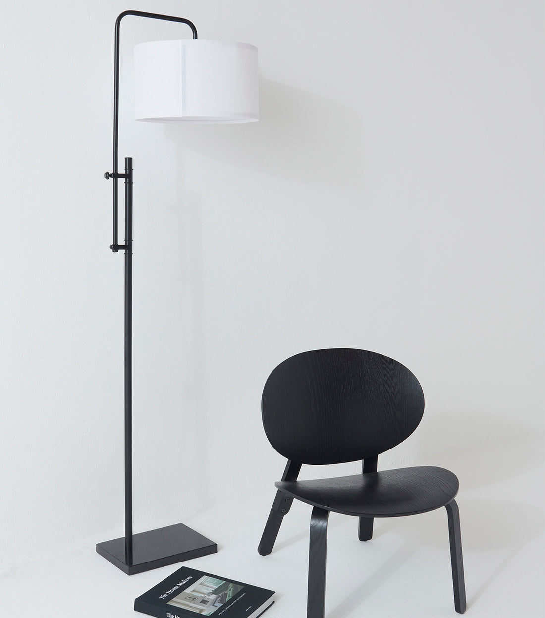 Brightech Leo - Led Floor Lamp for Living Room, Bedroom & Office - Standing Accent Lamp - Modern Tall Pole Light Overhangs for Reading