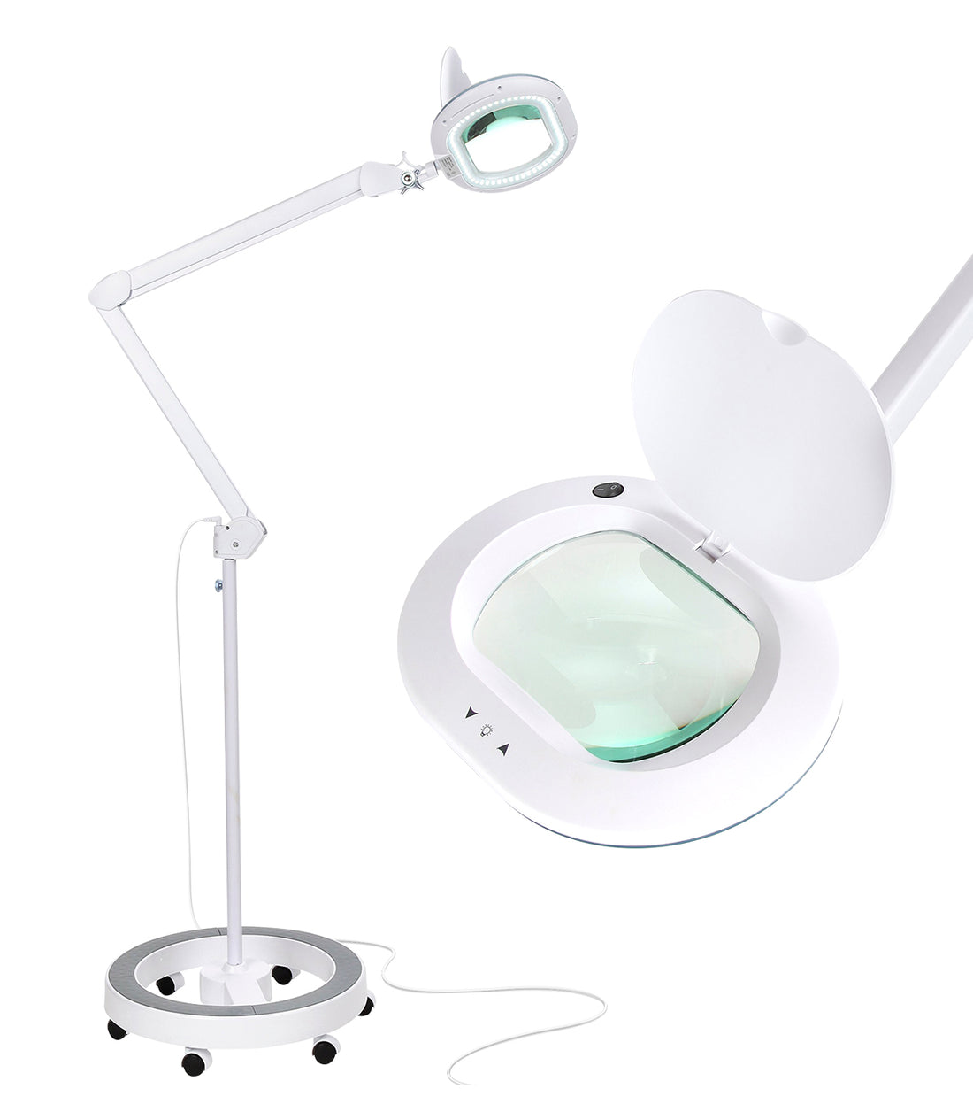 Magnifying Floor Lamp - Hands Free Magnifier for Reading or Hobbies