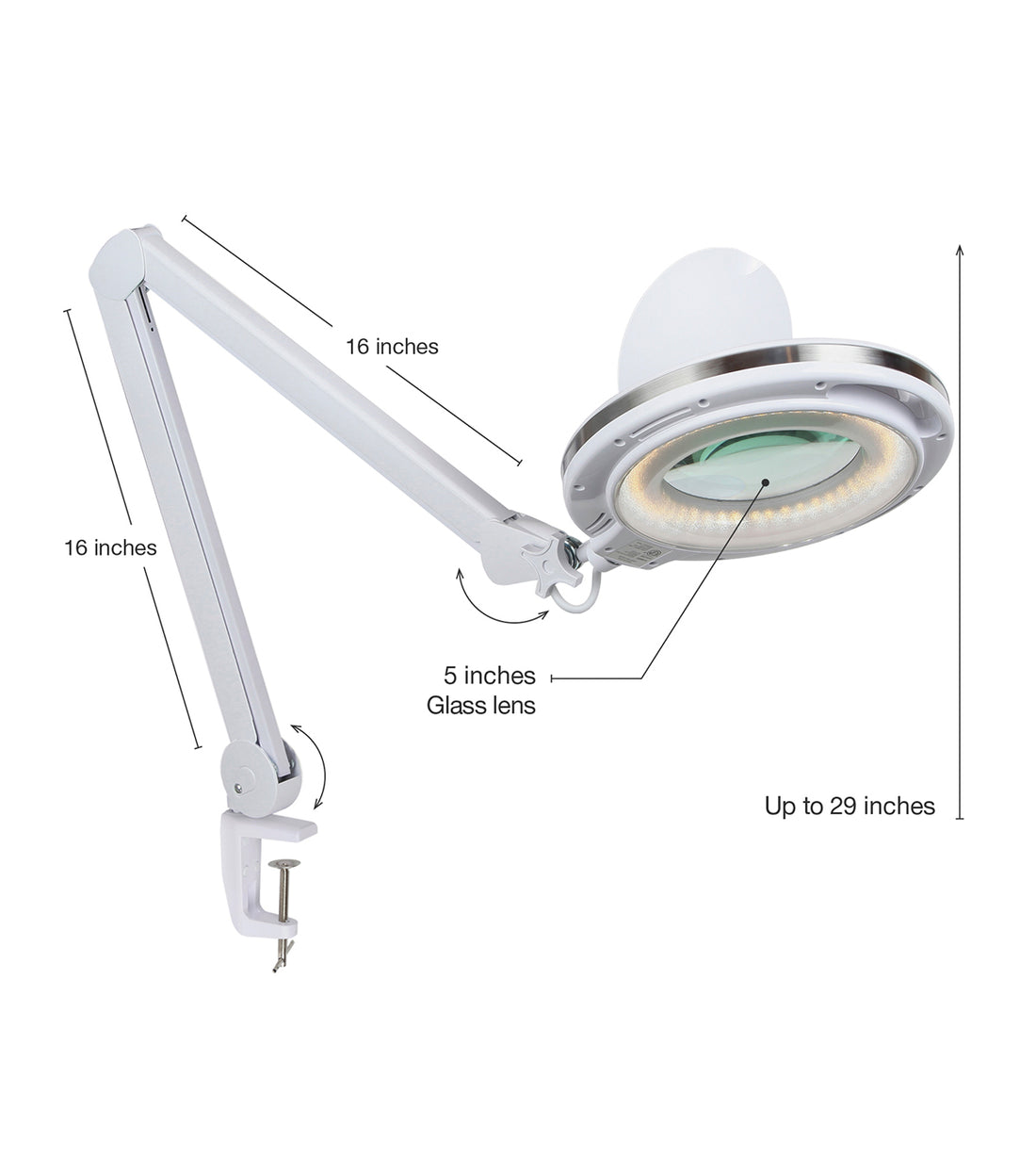 Brightech LightView Pro Magnifying Lamp & Table Clamp - Max Comfort - –  Lumez Lights