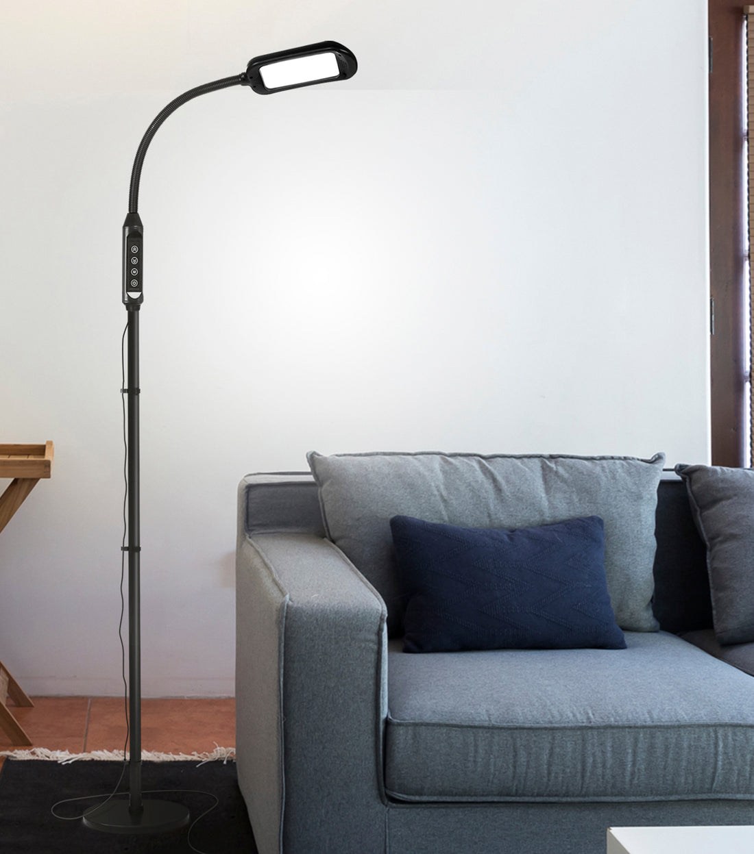 OttLite Lighting OttLite 56 LED 2 in 1 LED Magnifier Floor & Table Lamp - White - Floor Lamps - Sewing Supplies