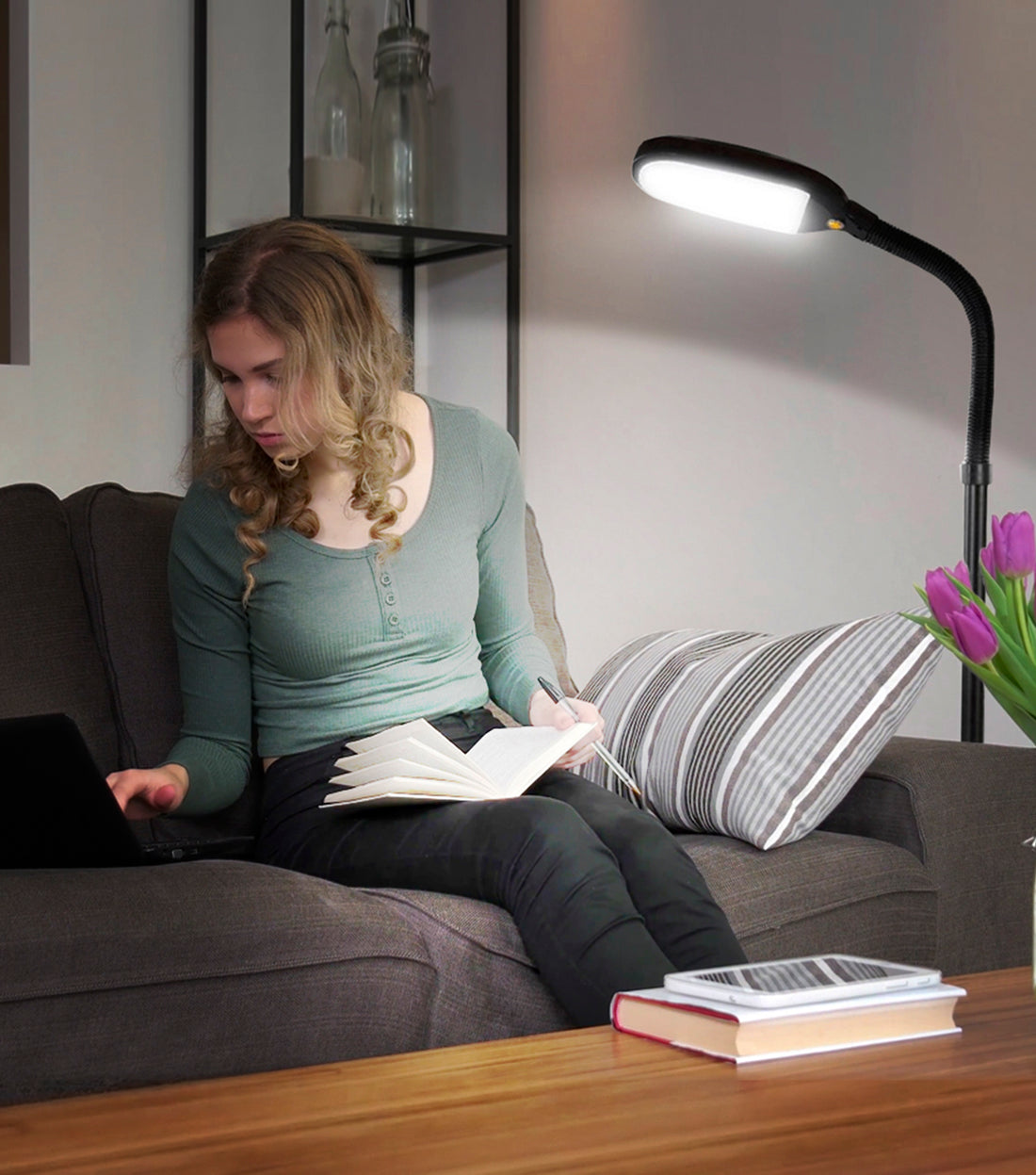 Brightech Litespan LED Bright Reading and Craft Floor Lamp Modern St –  Lumez Lights