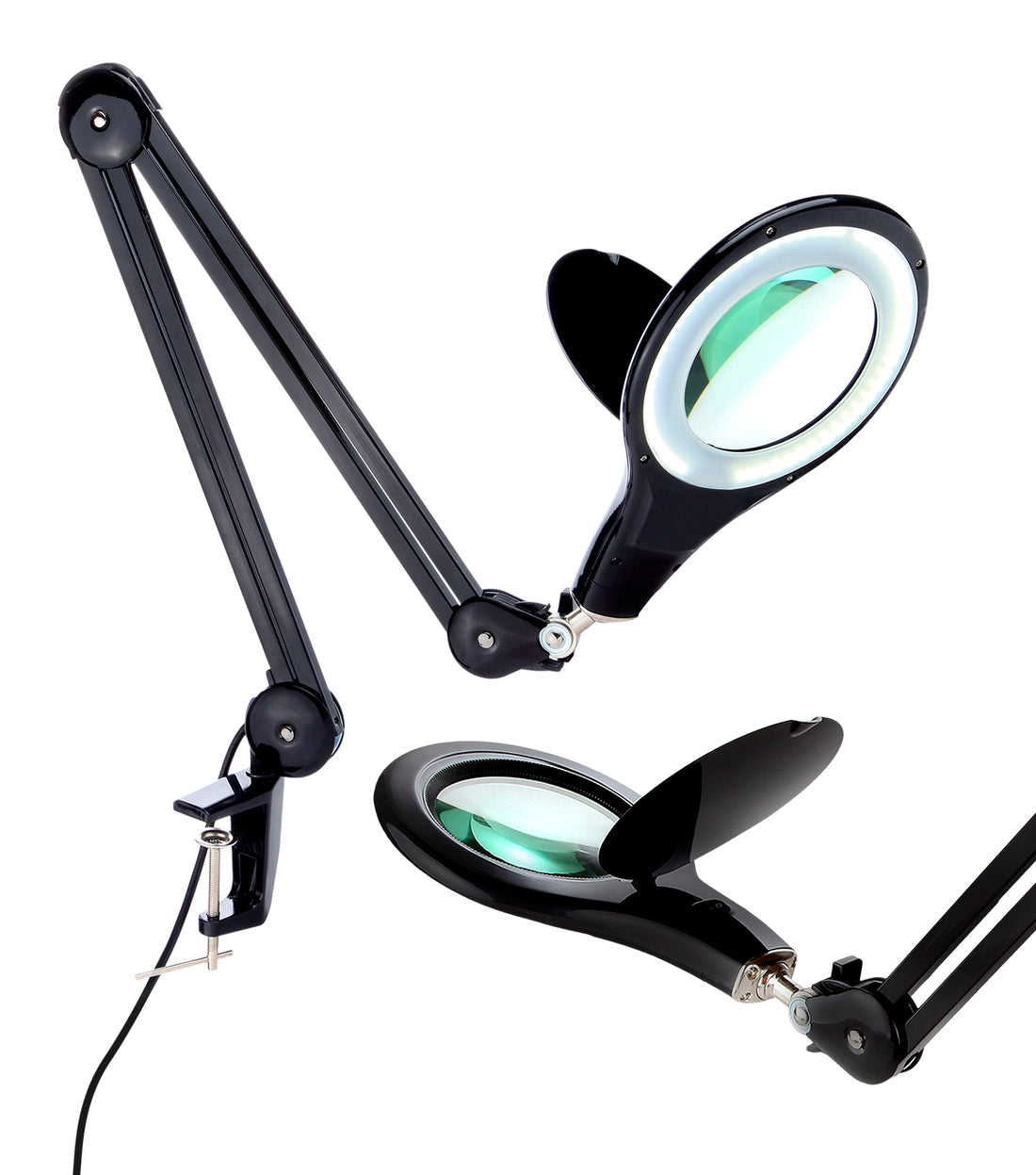 Brightech LightView PRO - Comfortable LED Magnifying Glass Desk Lamp for Close Work - Bright 2.25x Magnifier Lighted Lens - Puzzle, Craft & Reading Light for Table Top Tasks