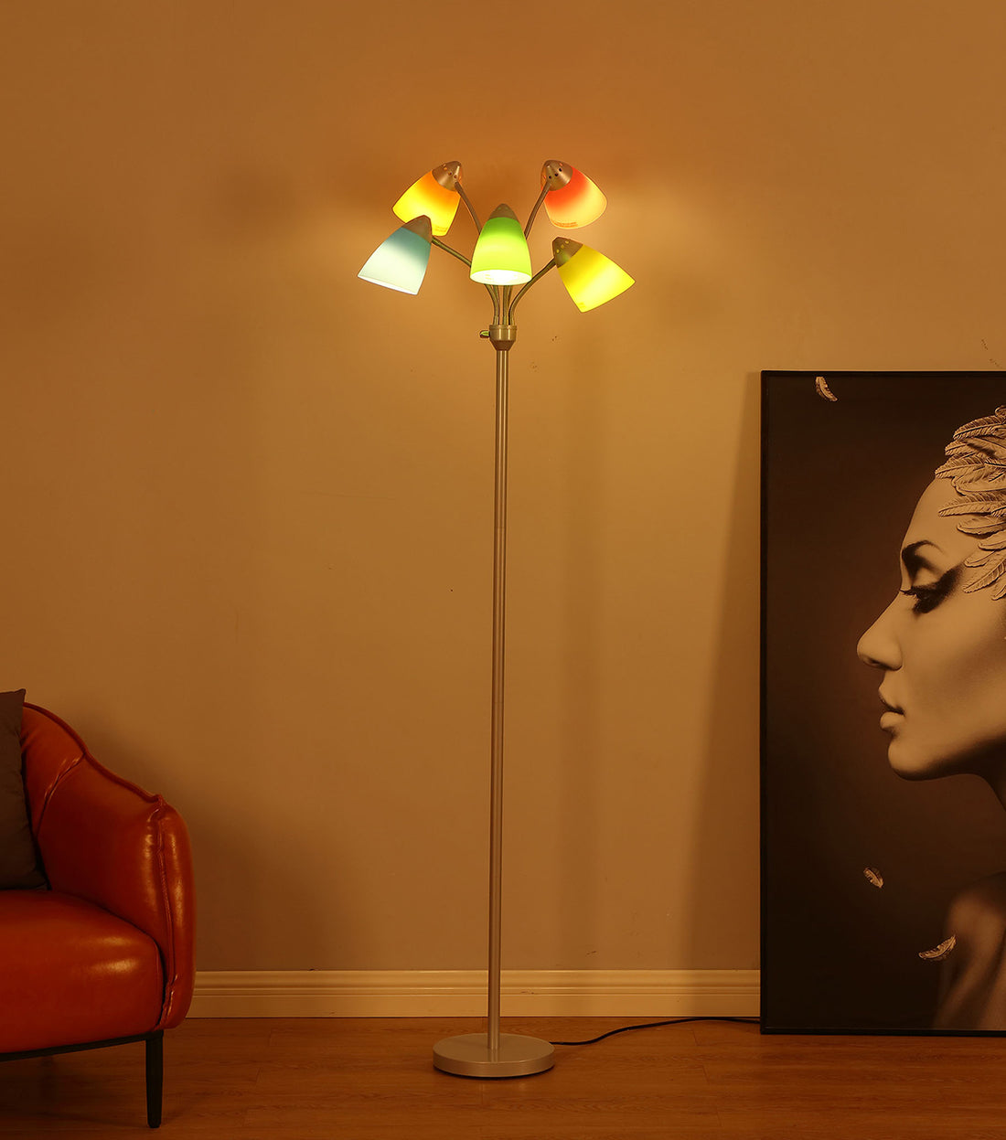 Brightech Medusa LED Floor Lamp Multi Head Adjustable Tall Pole Stan –  Lumez Lights