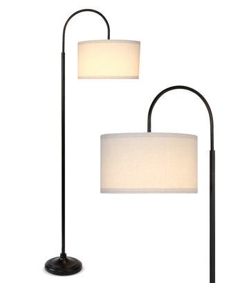 Brightech Nora - Contemporary. Bright Arc Floor Lamp - Over The Couch Free Standing Lamp - Tall Mid-Century Living Room Lighting Matches Decor & Gets Compliments