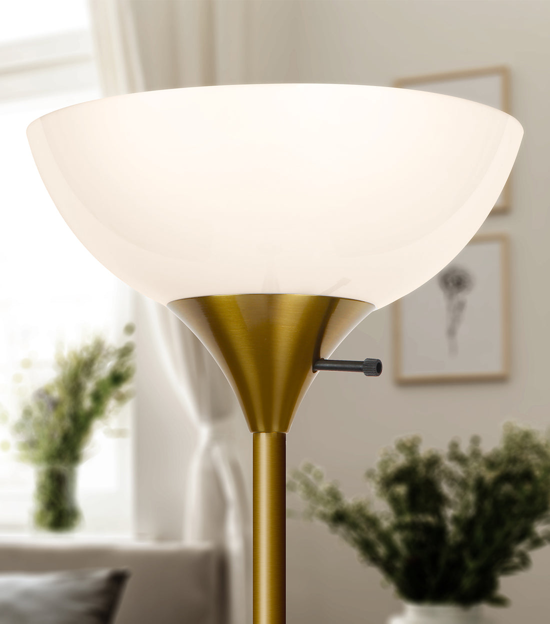 Brightech Sky Dome Very Bright LED Torchiere Floor Lamp for Living R –  Lumez Lights