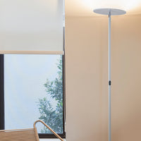 Brightech Sky Flux - The Very Bright LED Torchiere Floor Lamp, for Your Living Room & Office - Halogen Lamp Alternative with 3 Light Options Incl. Daylight - Dimmable Modern Uplight