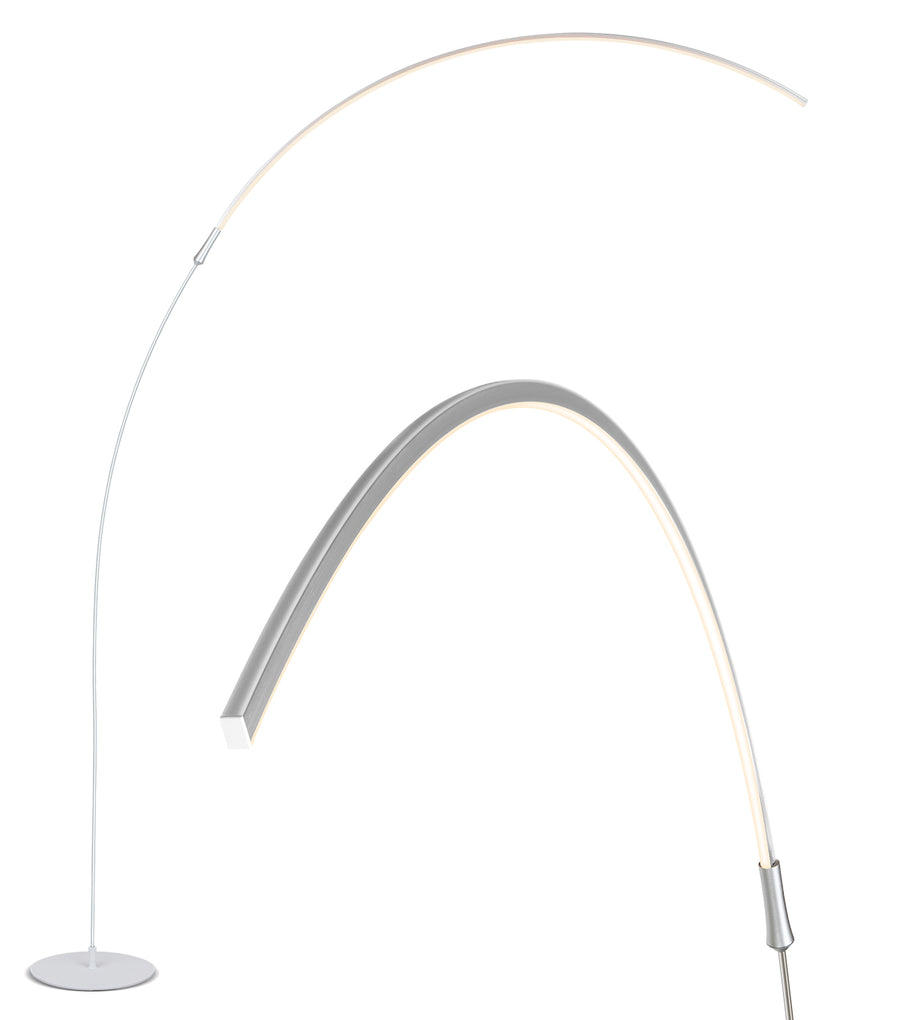 Brightech Sparq - Hanging, LED Arc Floor Lamp - Over The Couch, Contemporary Standing Lamp - Modern, Dimmable Light Arching from Behind The Sofa - Living Room & Office Pole Lamp
